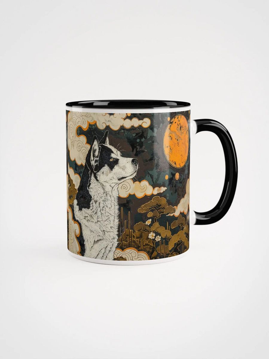 American Akita Moon Psychedelic Art product image (1)