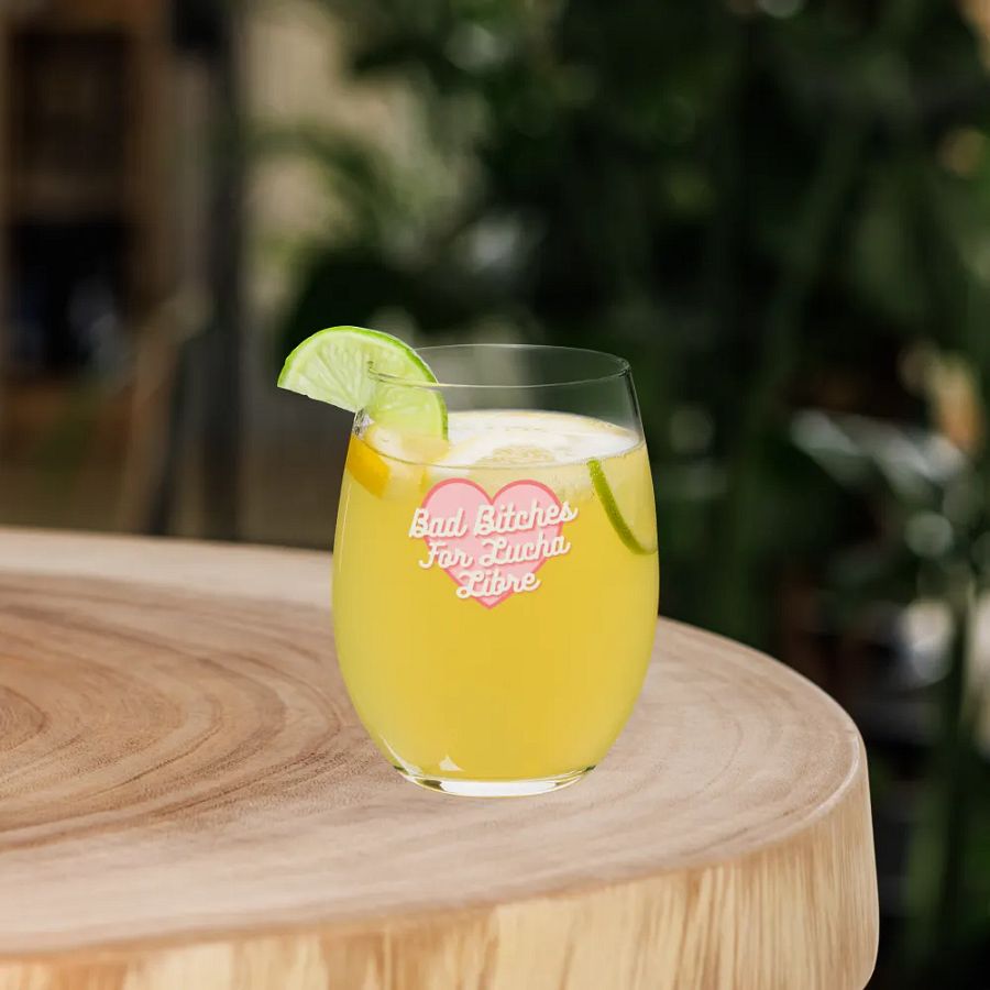 Bad Bitches For Lucha Libre Wine Glass product image (6)