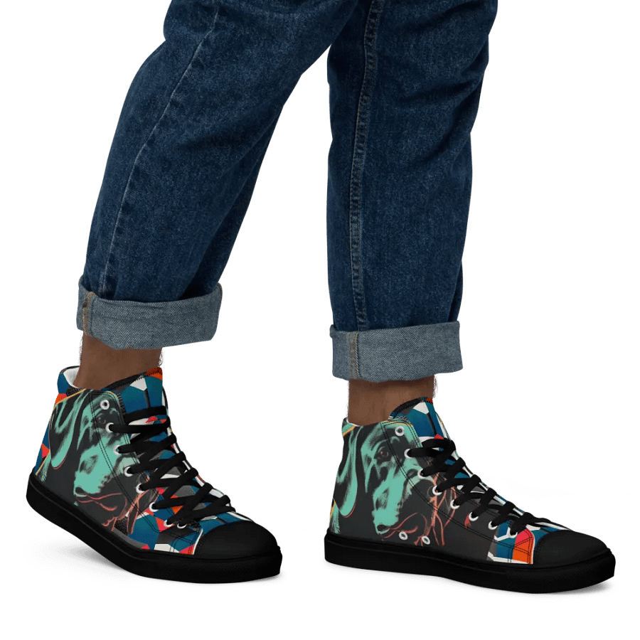 Neon Canine Chaos Men's High Tops product image (8)