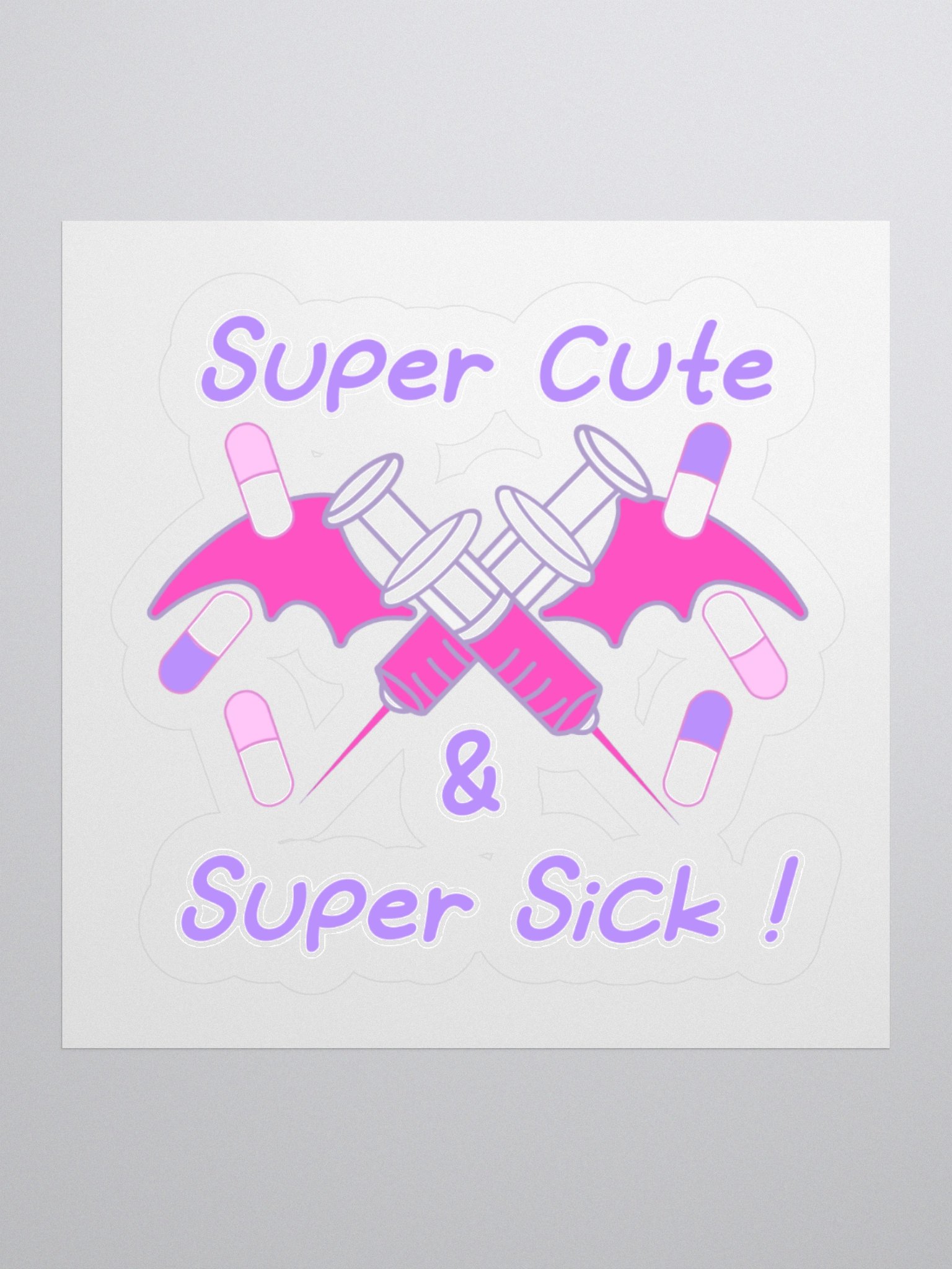 Super Cute & Super Sick Sticker product image (1)