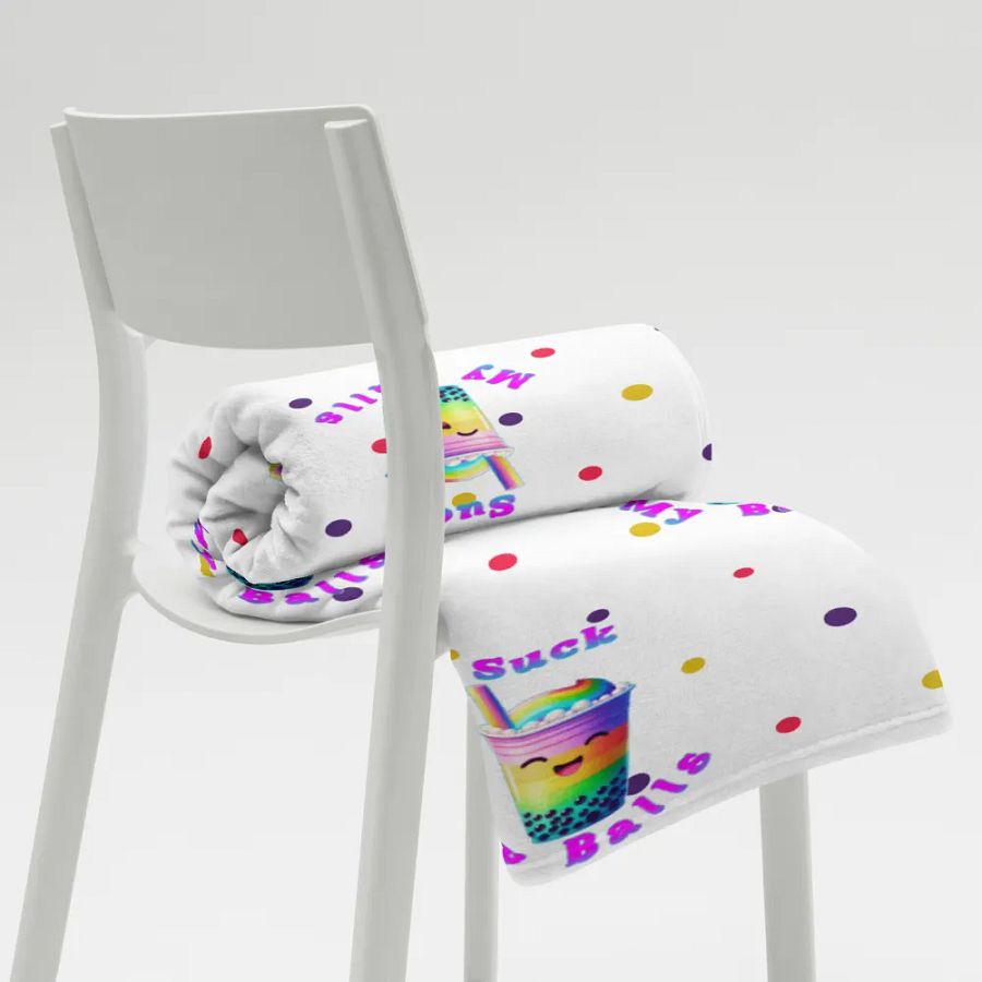 Rainbow Boba Delight Throw Blanket product image (8)