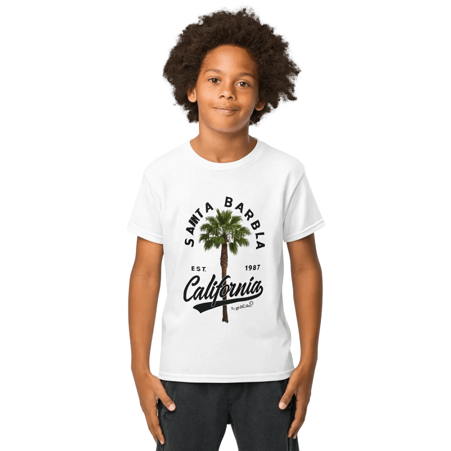Santa Barbara Palm Tree Youth Sports Tee product image (1)