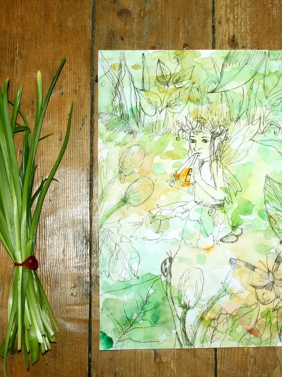 Summer Tunes Original Watercolor Painting product image (3)