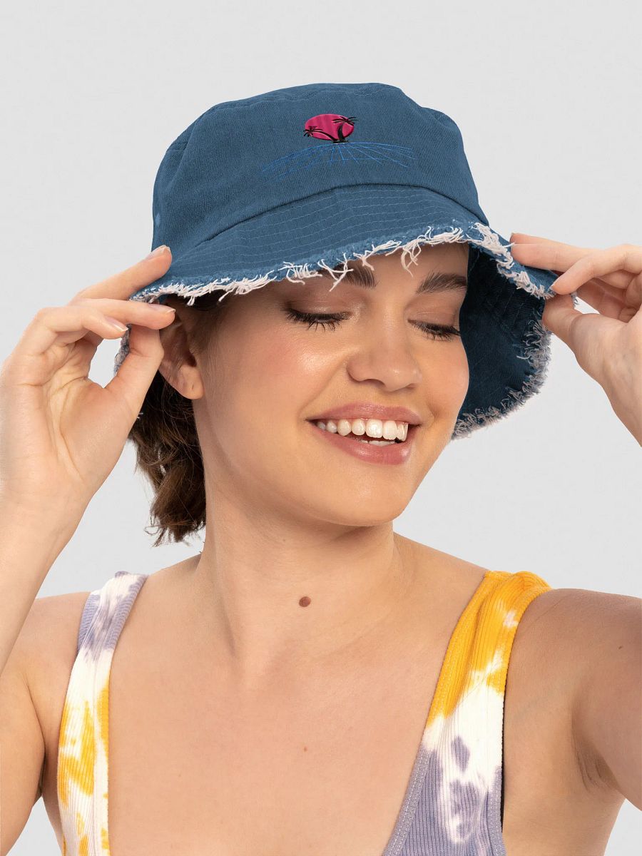 Synthwave Sunset Denim Bucket Hat product image (3)