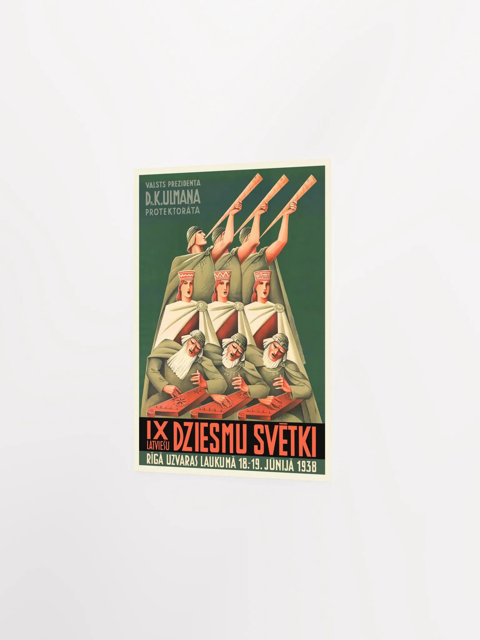 Latvia retro poster, 1938 — retro vintage travel poster, retro travel art, retro travel wall art product image (7)