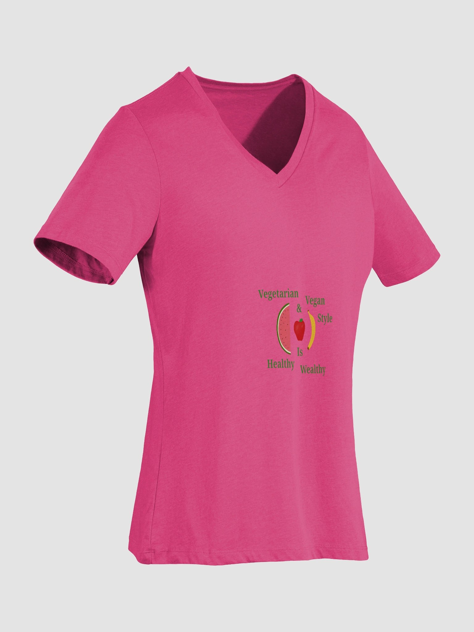 Vibrant Vegan Style Women's V-Neck Tee product image (7)