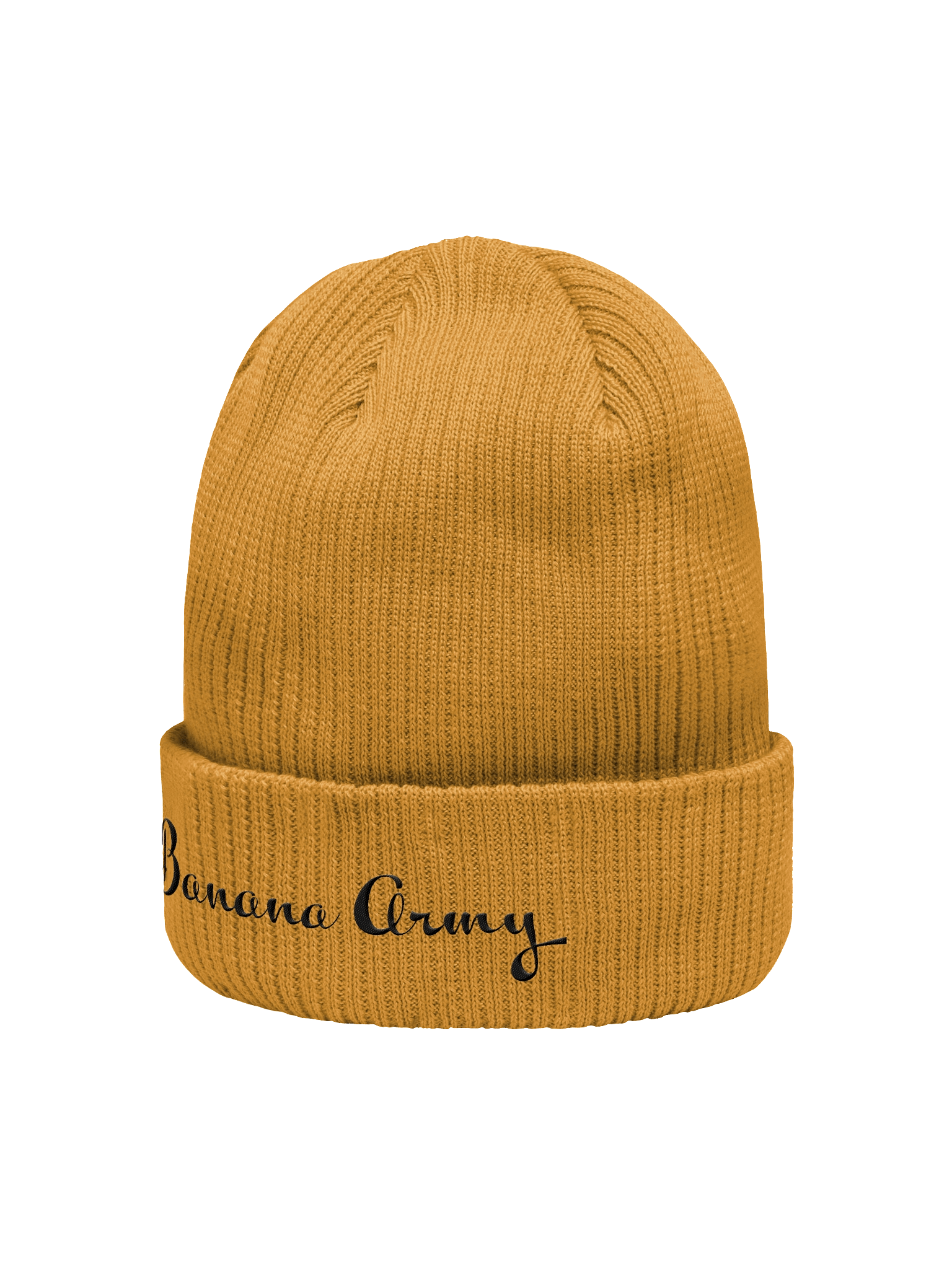 Yellow Banana Army Ribbed Beanie product image (2)