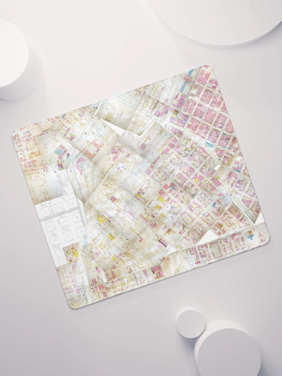 Auraria 1929 Map Mosaic Gaming Pad product image (7)