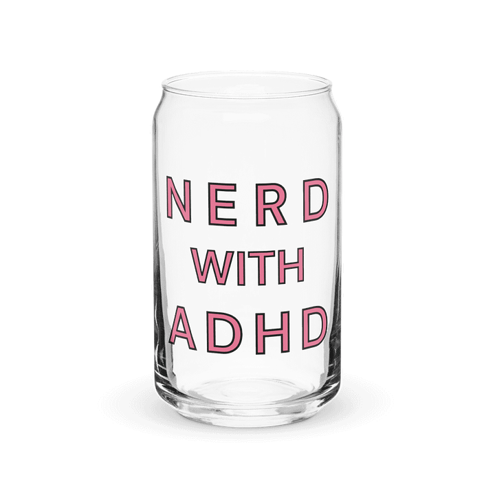 Nerd With ADHD Can-Shaped Glass product image (2)