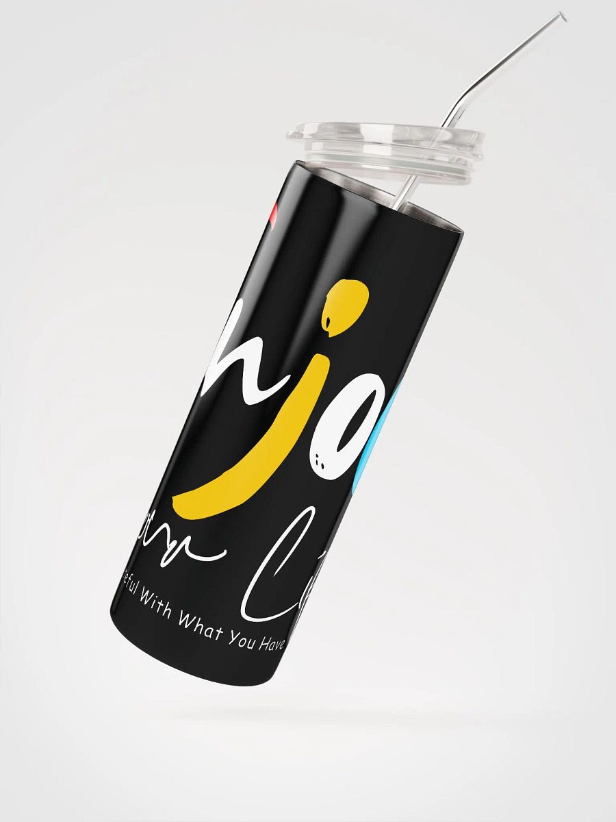Enjoy Your Life Black Stainless Steel Tumbler product image (2)