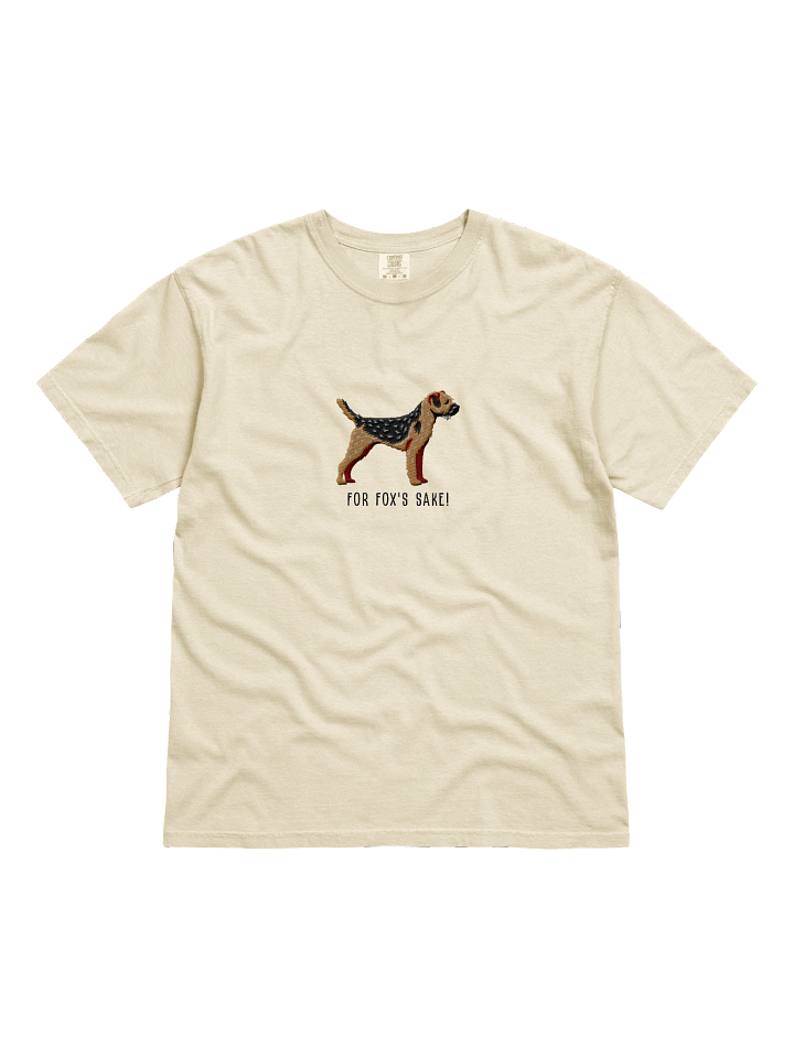For Fox's Sake T-Shirt(Embroidered) of a Border Terrier(Black & Tan) product image (217)
