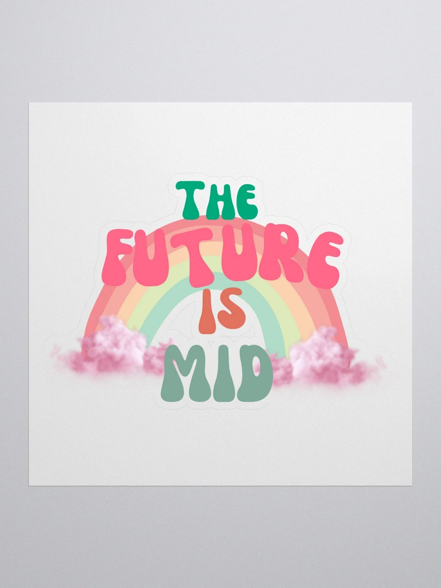 The Future is Mid Retro Sticker product image (1)