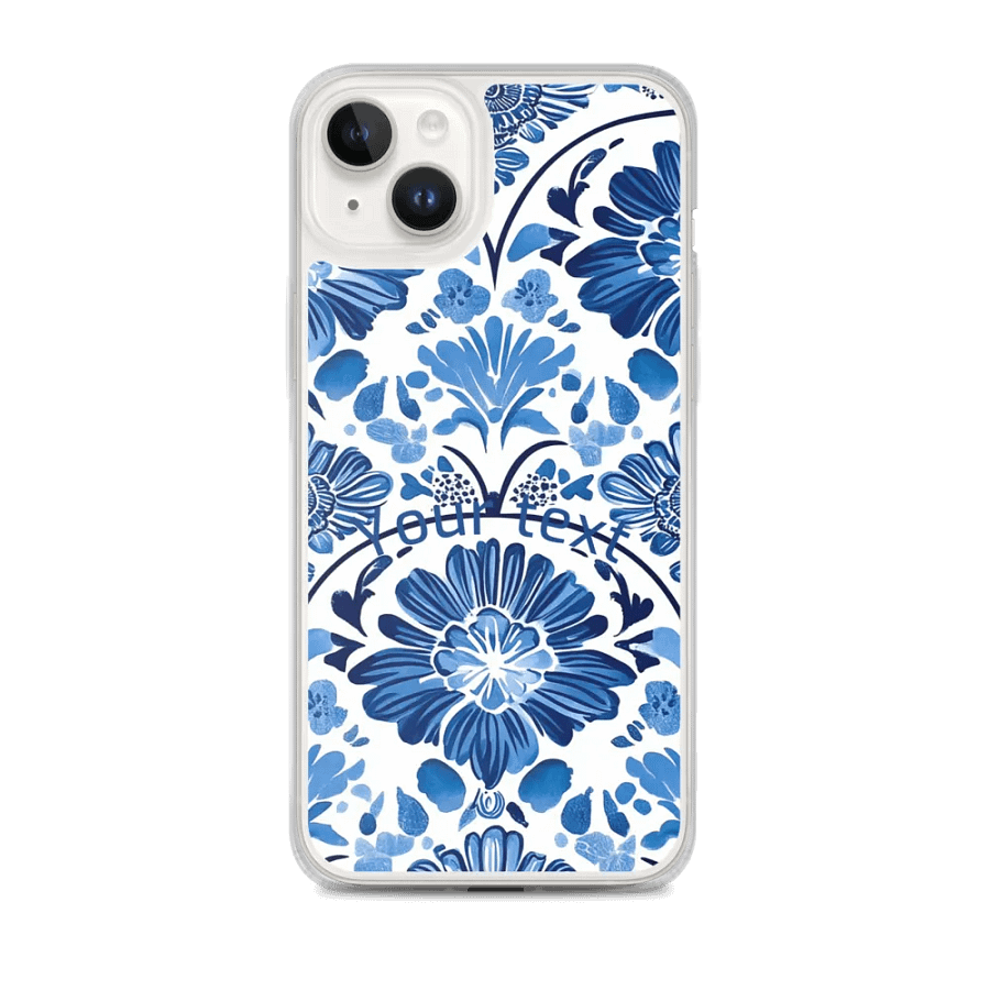 Blue Floral Symphony iPhone® MagSafe® Clear Case product image (1)