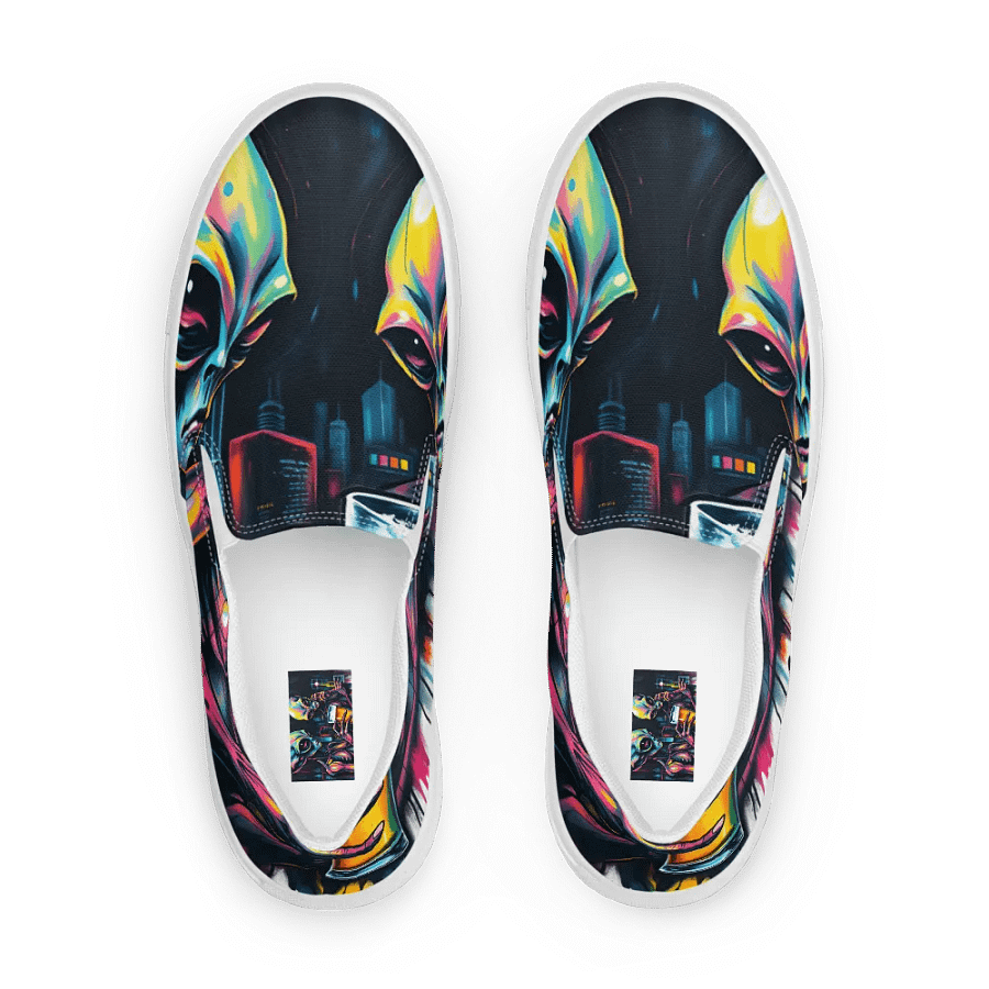 Men's extraterrestrial urban vibes canvas Slip-On Shoes product image (1)