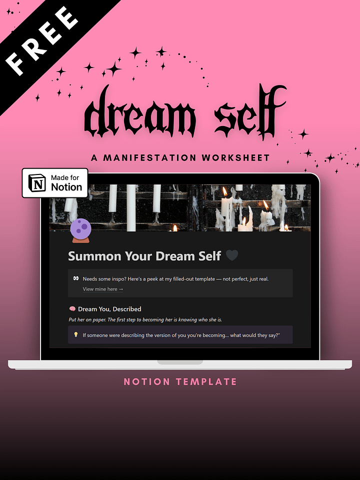 Dream Self Worksheet product image (1)