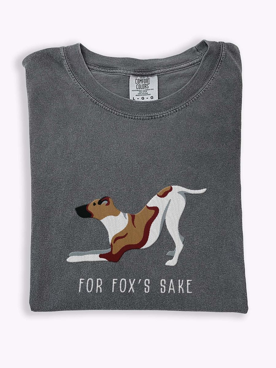 For Fox's Sake T-Shirt(Embroidered) of a Smooth Fox Terrier(Brown) product image (1)