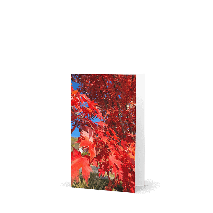 Crimson Leafs Greeting Card (blank) product image (1)