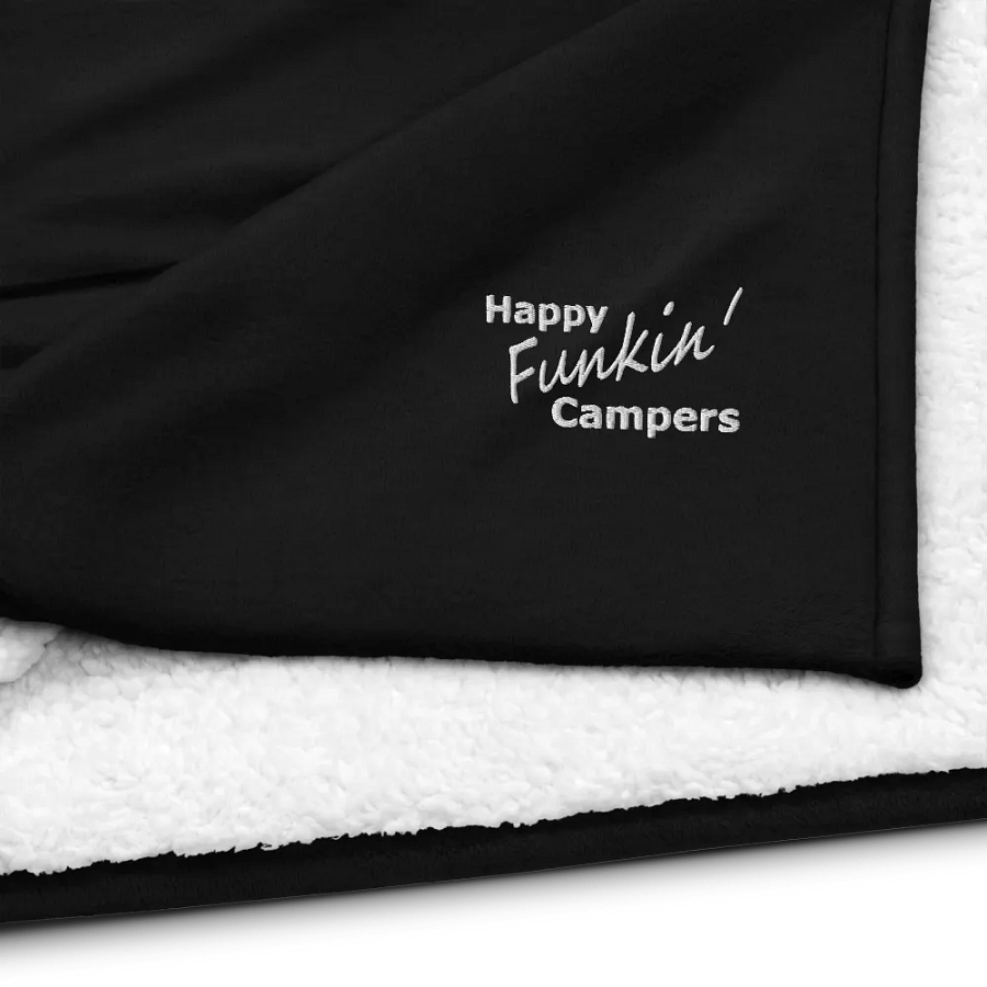 Luxury Embroidered Happy Funkin' Campers Sherpa Blanket product image (4)