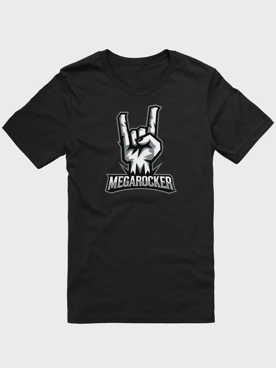 MegaRocker Horns Up Silver Logo tee product image (1)