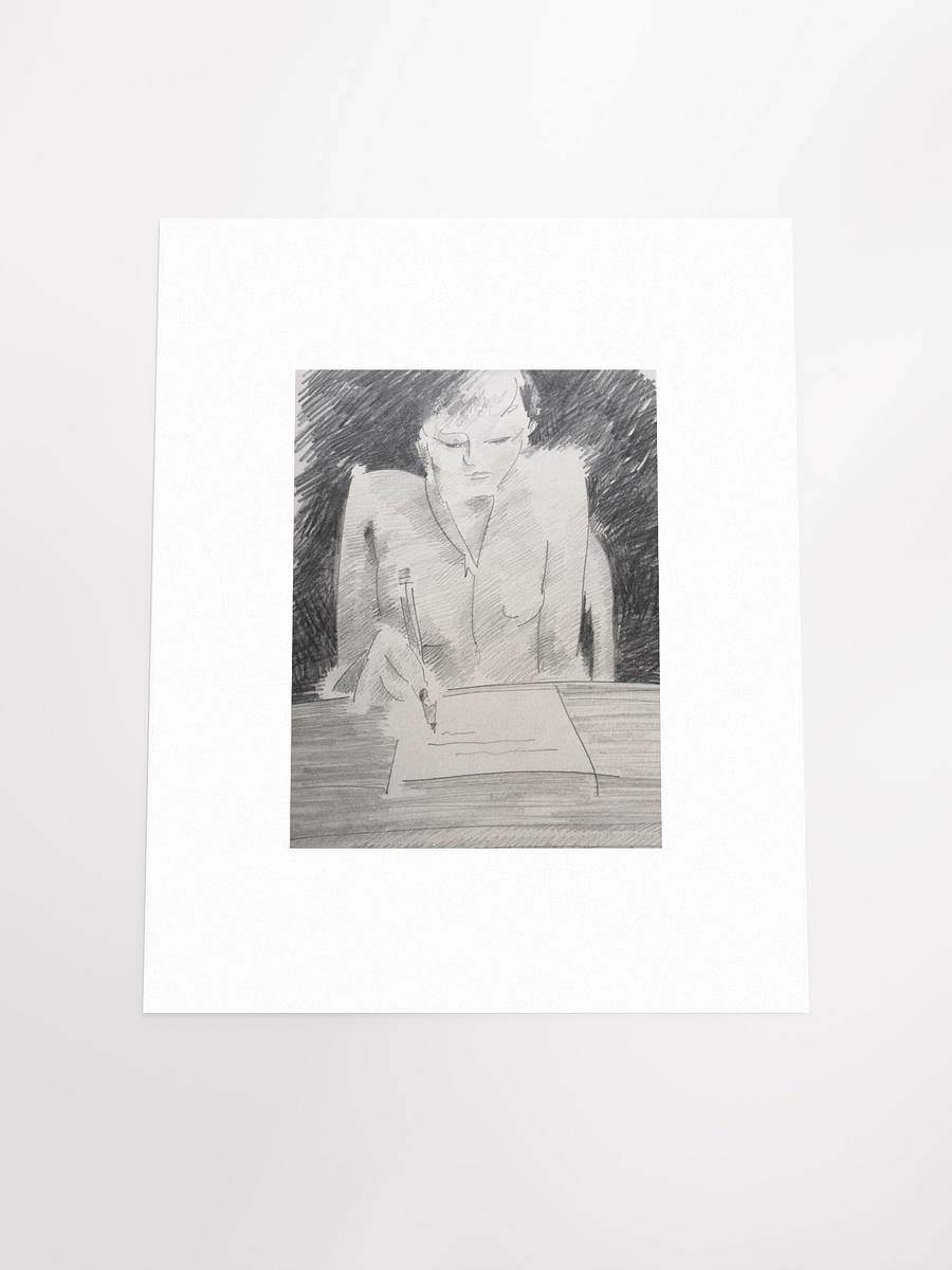 Sloy Writing (pencil sketch) undated print product image (6)