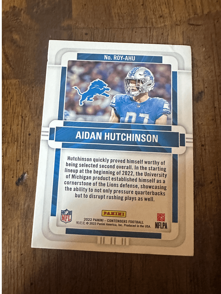 2022 Panini Contenders Rookie Aidan Hutchinson product image (2)