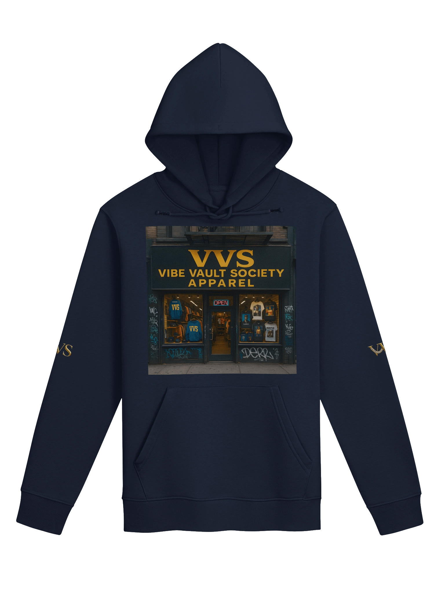 VVS Diamond-Adorned Gold Hoodie product image (1)