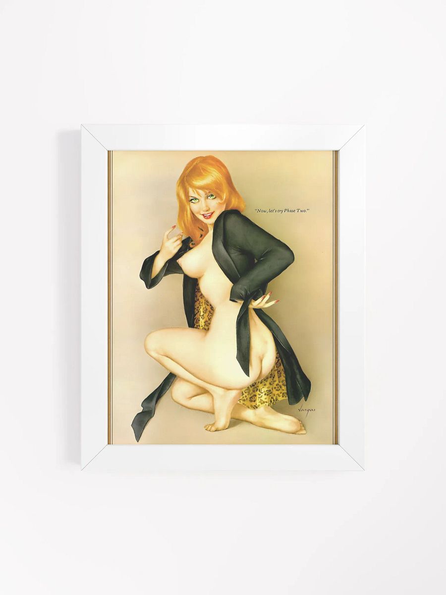 Alluring ginger pinup Art by Alberto Vargas Framed Print product image (48)
