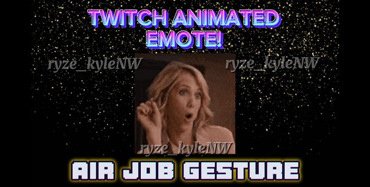 Twitch Animated Emote AIR JOB GESTURE product image (1)
