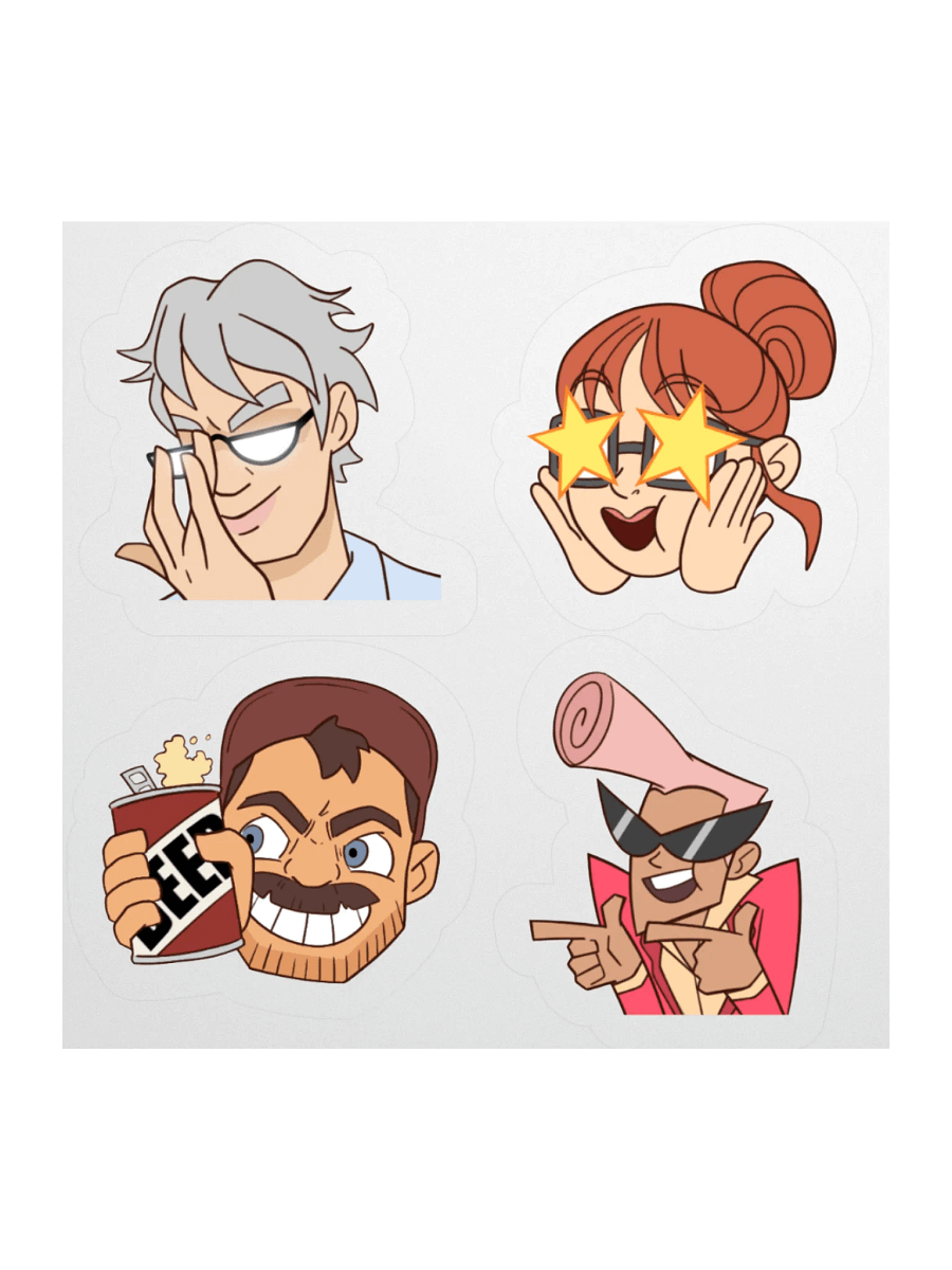 Death Battle Hosts - Stickers Set product image (1)