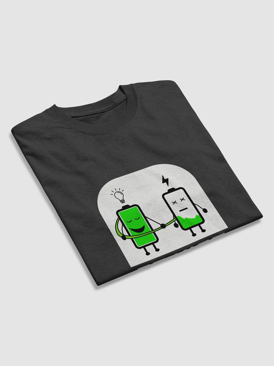 Energized vs. Depleted Battery Cartoon T-Shirt product image (3)