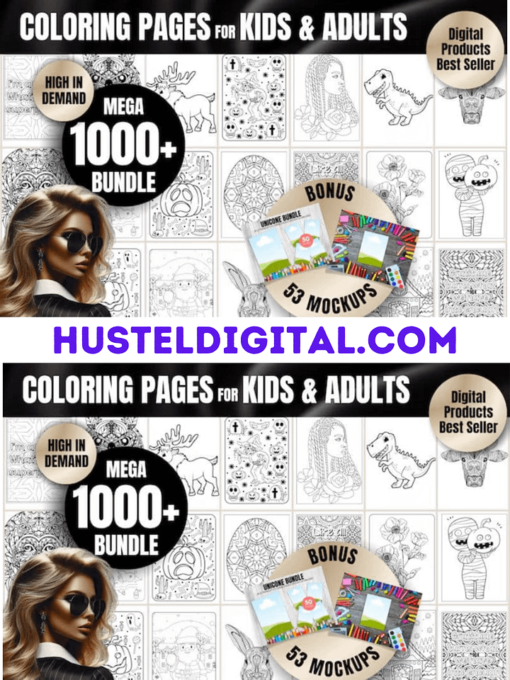 1,000 Coloring Pages product image (1)