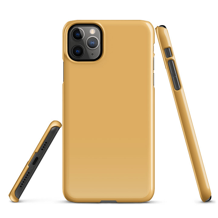 Autumn Gold Yellow Solid Color iPhone® Glossy Snap Case product image (3)
