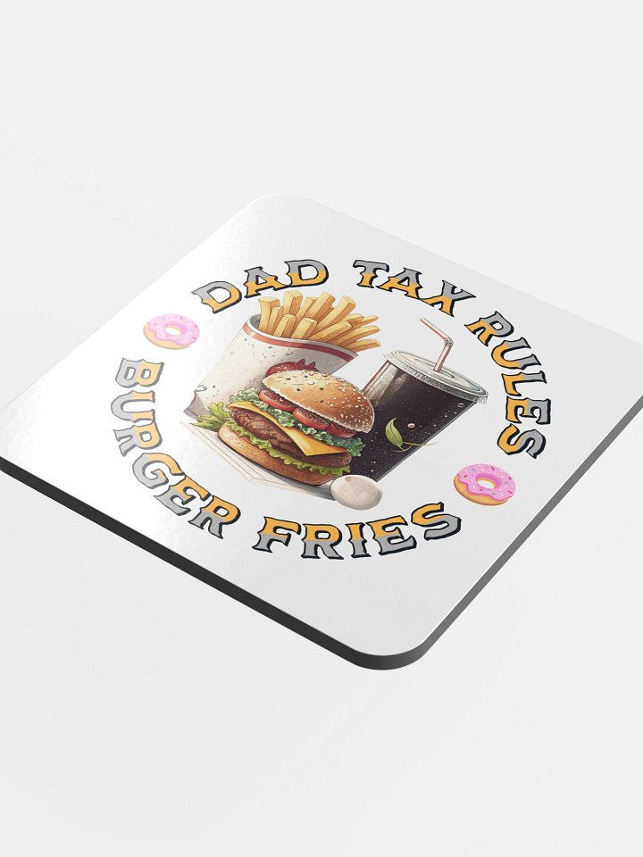 Dad Tax Rules Burger Fries Coaster Set product image (1)