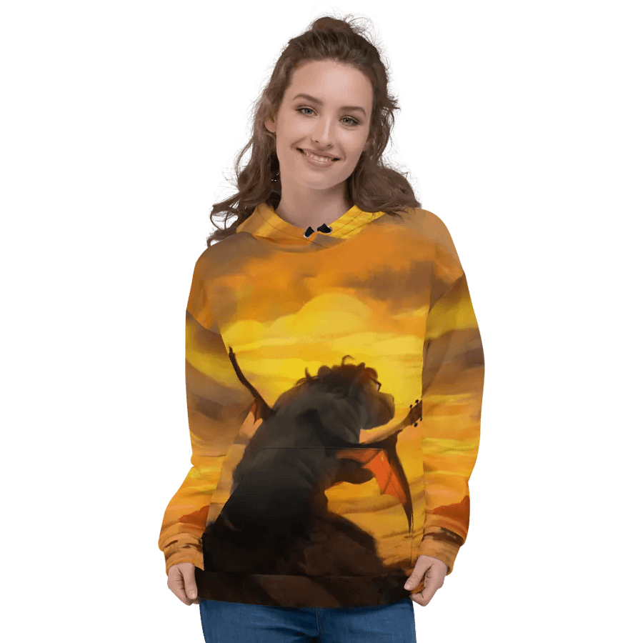 Orange Hippo Fullprint Hoodie product image (3)