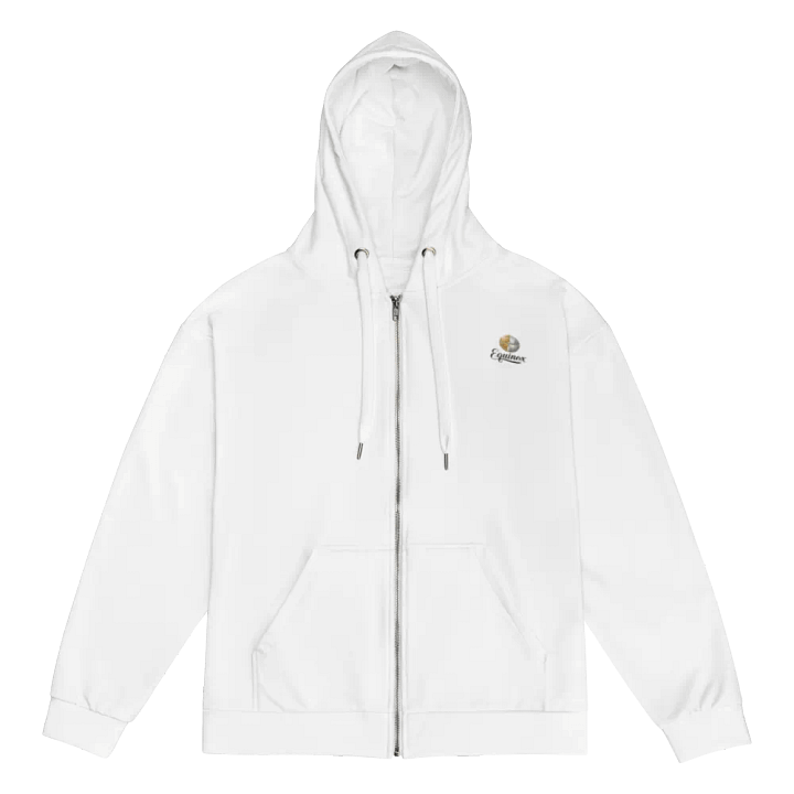 Equinox Logo Recycled Unisex Zip Hoodie - White product image (1)