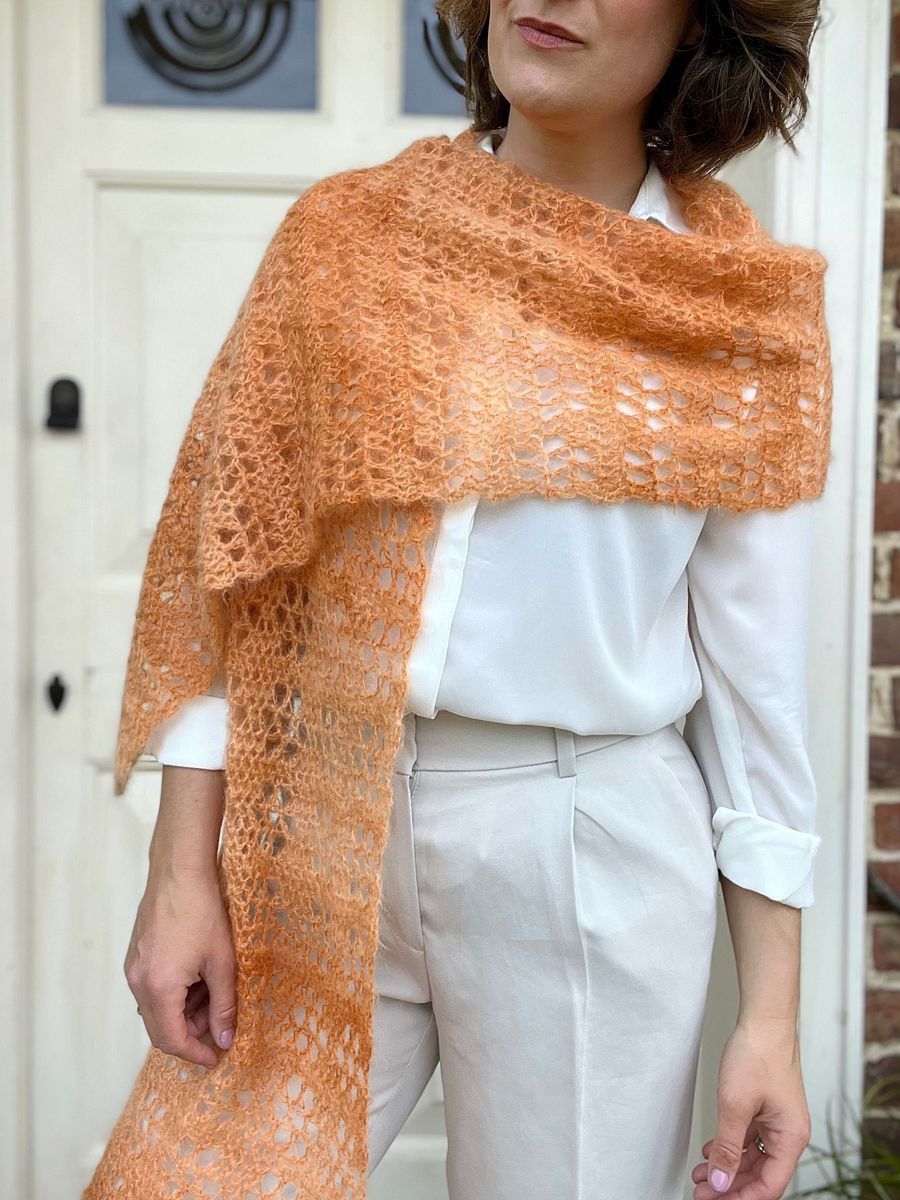 Orange Blossom Lace Crochet Shawl Pattern PDF product image (10)