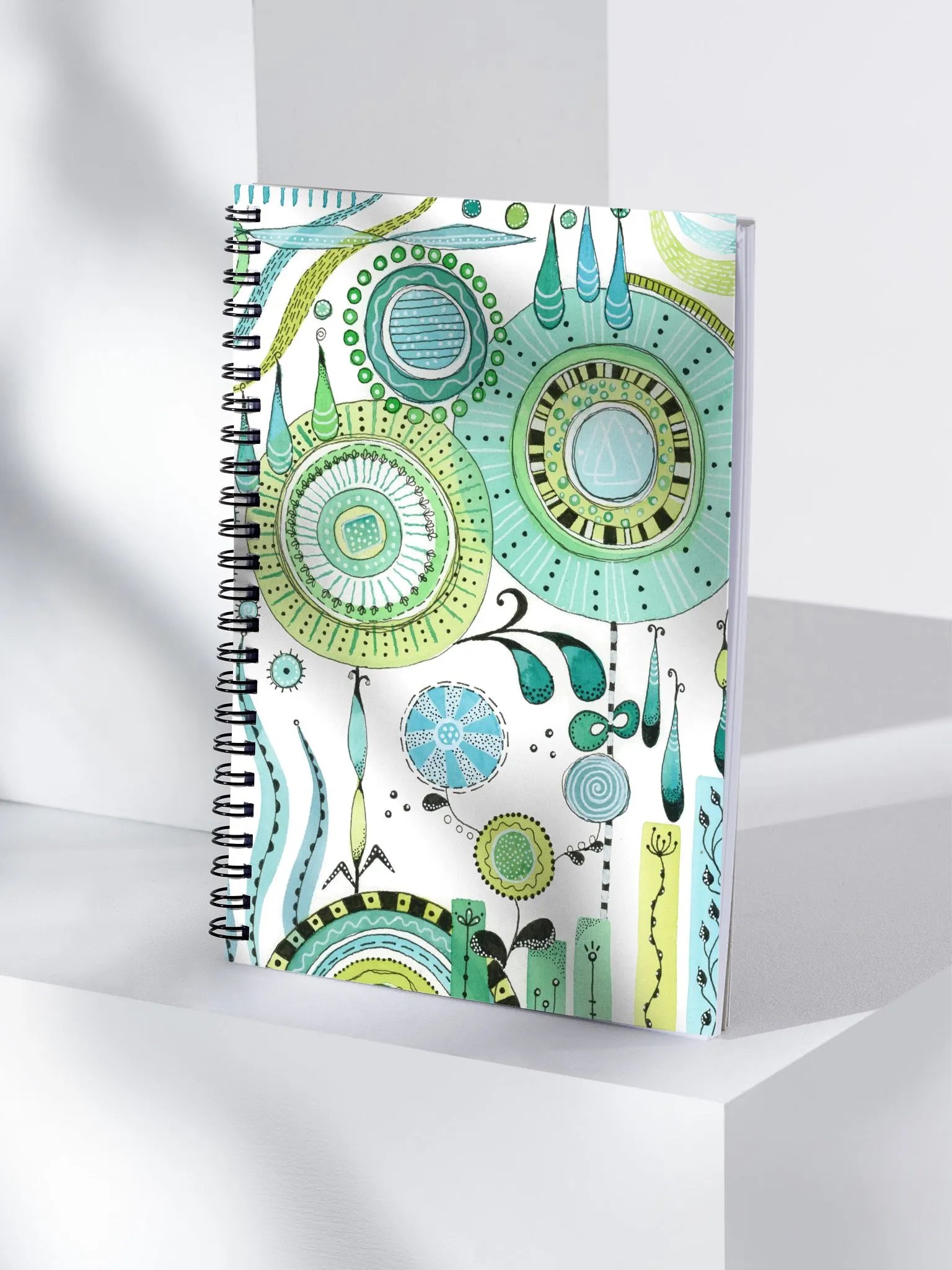 Whimsical Flower Spiral Notebook product image (4)