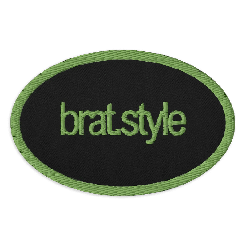 the bratstyle embroidered patch - oval