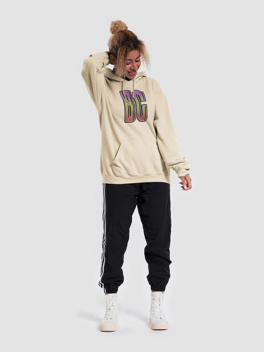 BC British Colombia Block Letters Vibrant Stripes Hoodie product image (21)