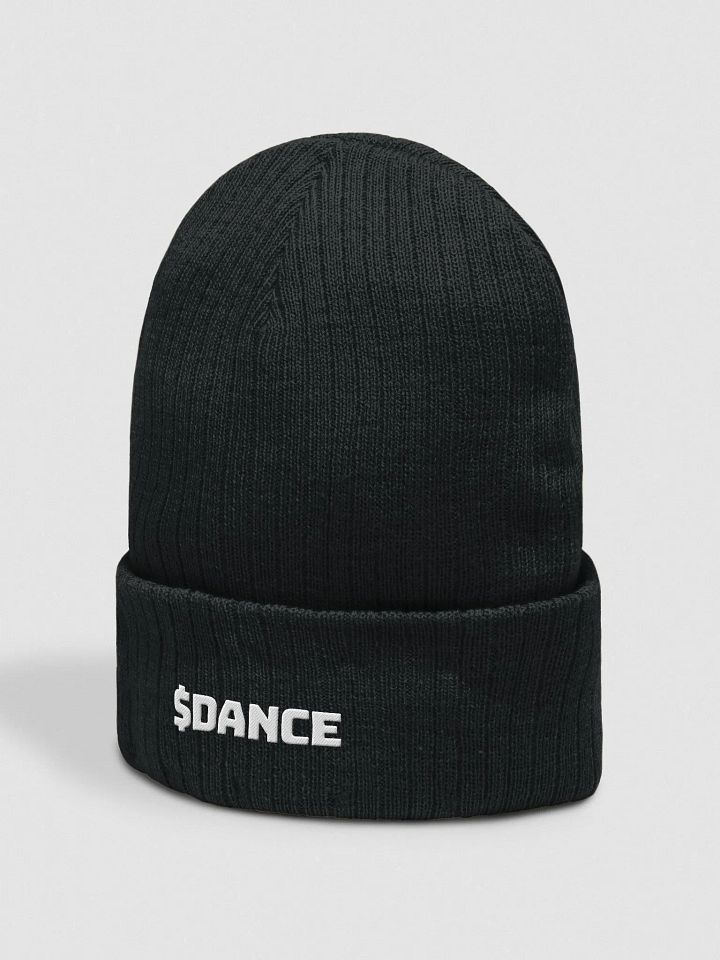$DANCE RIBBED KNIT BEANIE - BLACK product image (2)
