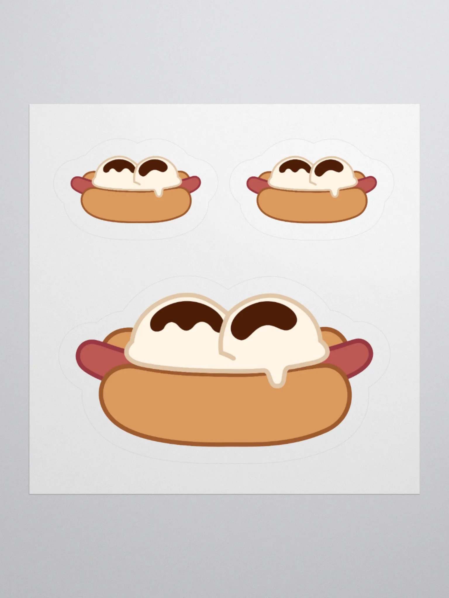Ice Cream on a Hot Dog Stickers product image (2)