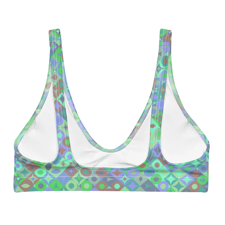 Colorful Vector Patterns Design Padded Bikini Top - v8 product image (1)