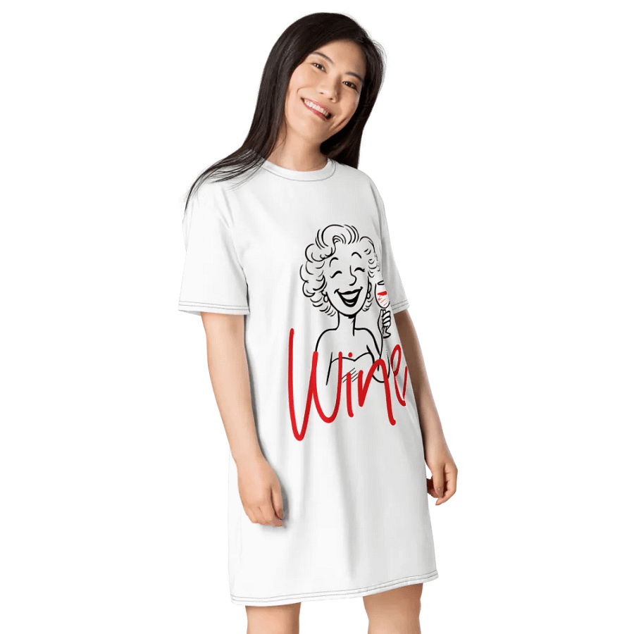 Wine Fusion All-Over T-Shirt Dress product image (4)