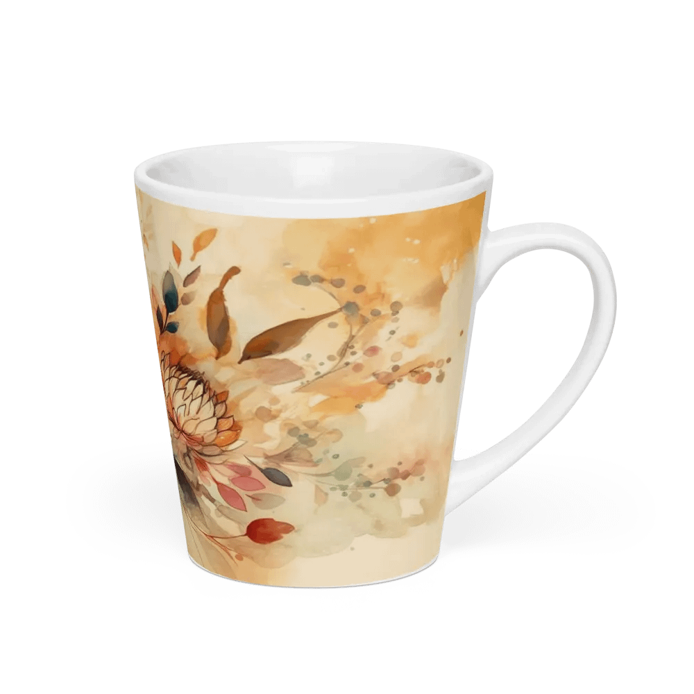 Golden Blossom Latte Mug product image (2)