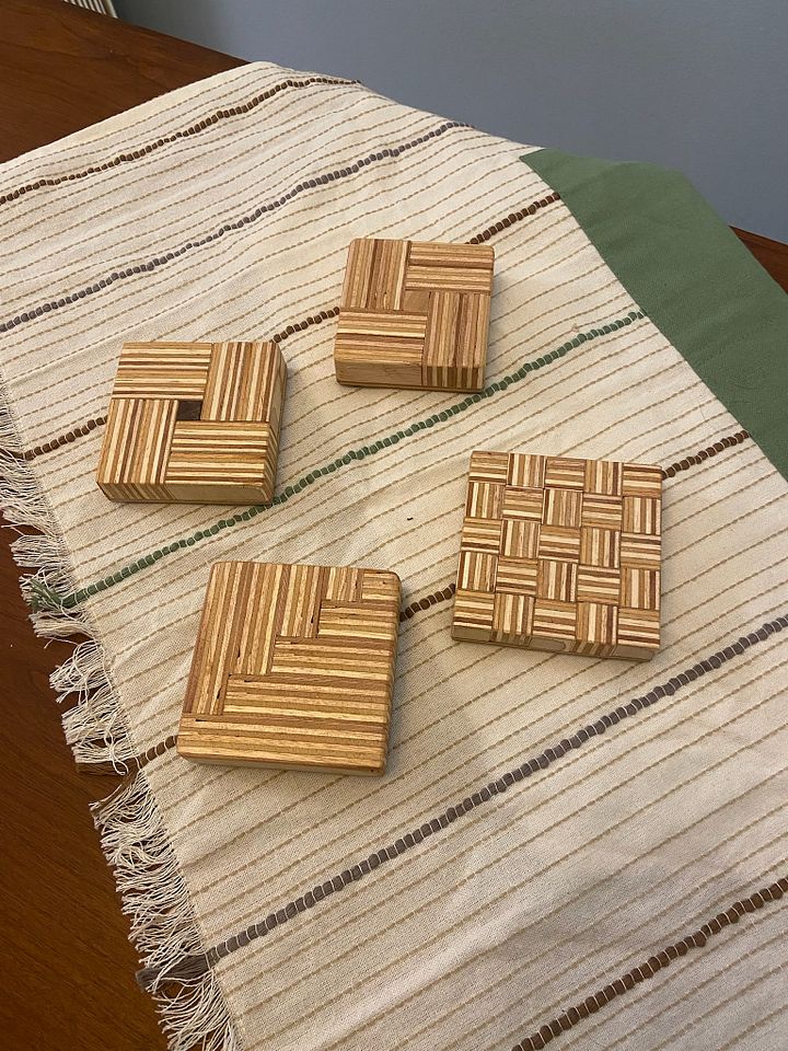 Birch Plywood Pattern Coasters product image (1)