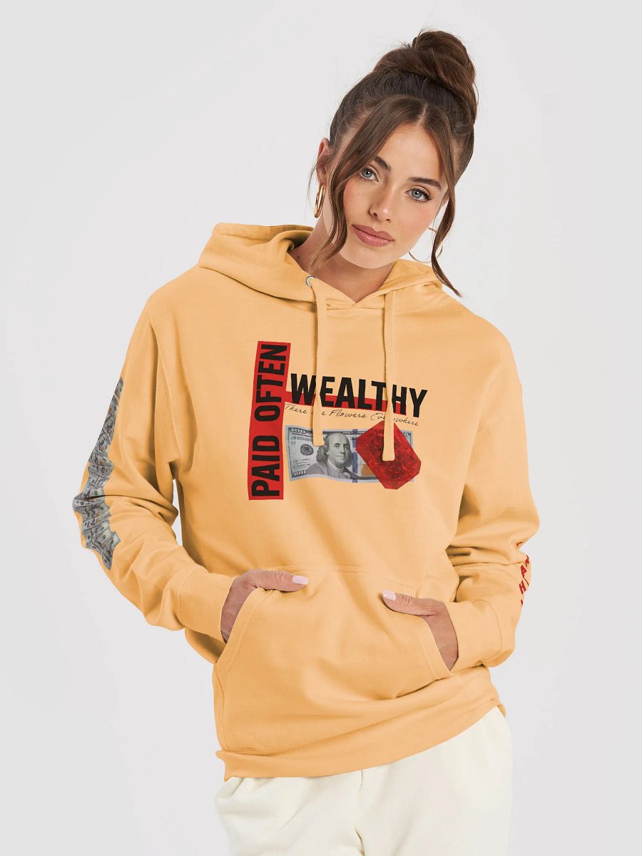 Red STAMPED Wealthy & Paid Often Hoodie product image (12)