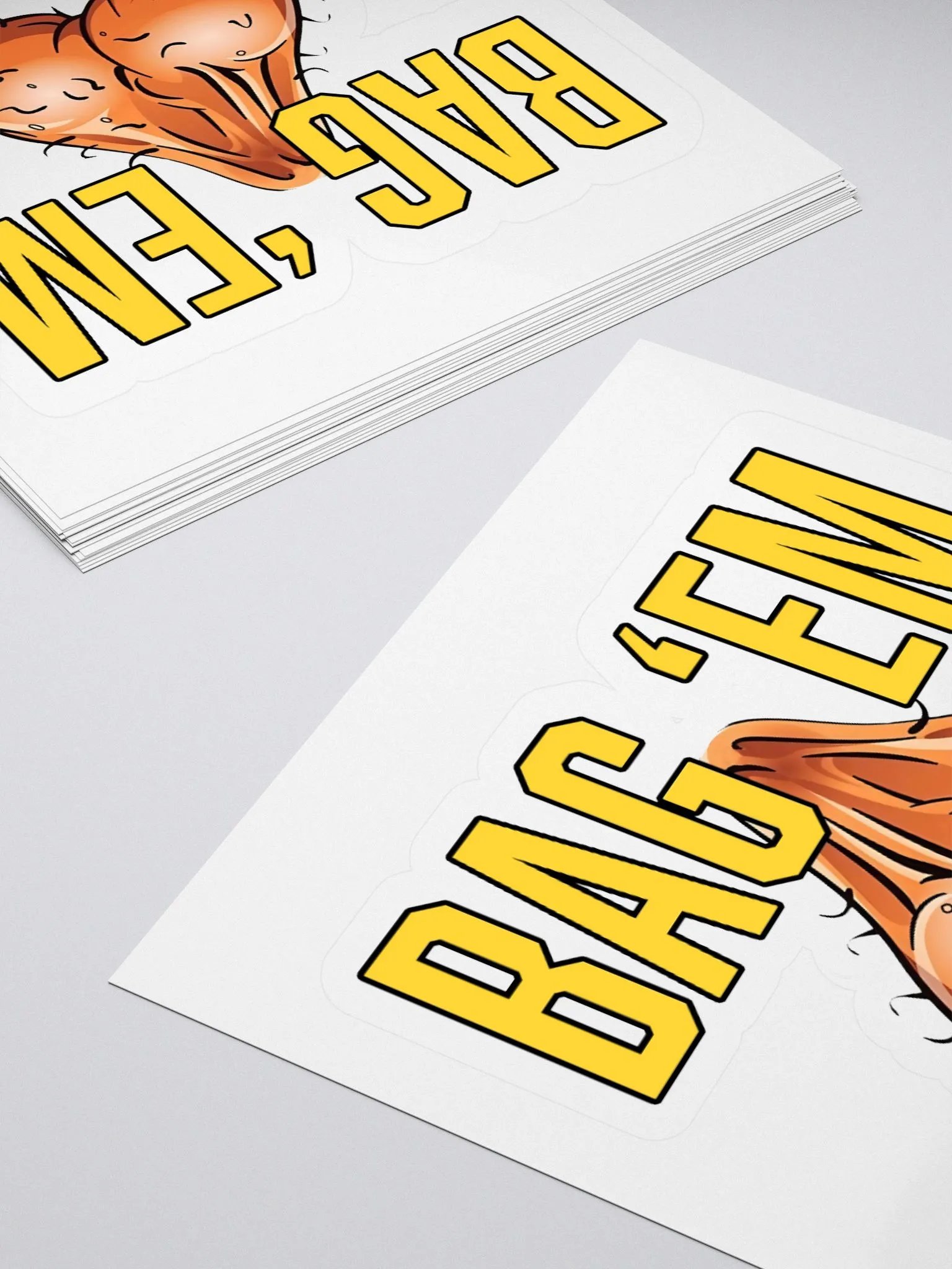 b1azed Bag 'Em kiss cut stickers – custom shapes with easy peeling product image (1)