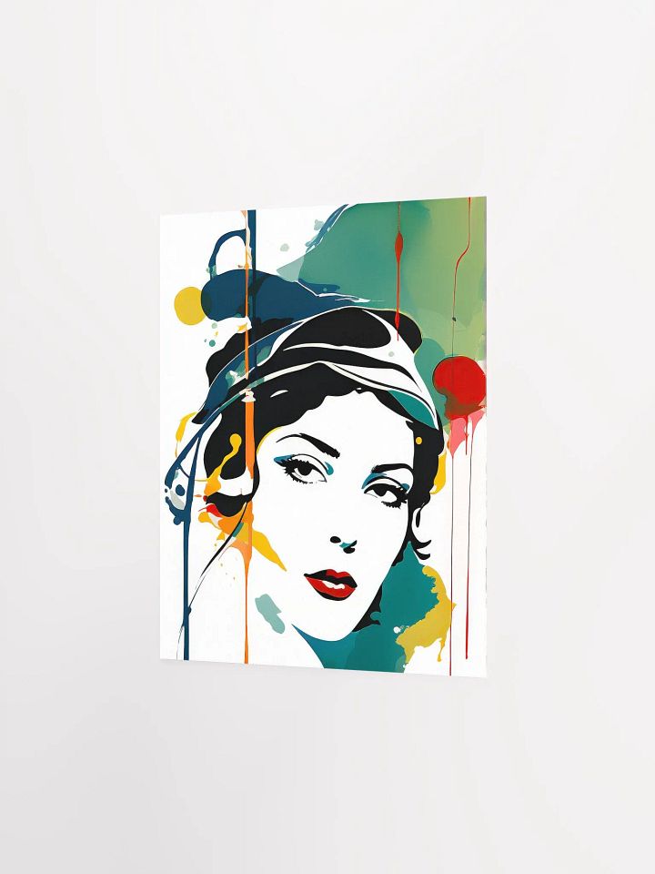 Abstract Flapper Girl - Vintage Style Poster - Small and Standard Sizes - 8x10-11x14-12x16-16x20 Inches product image (2)