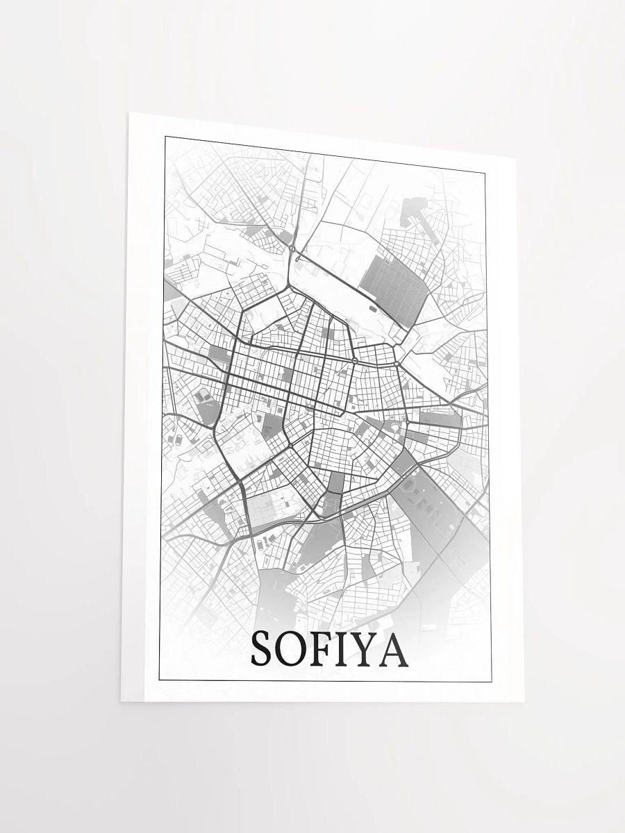 Sofiya, Bulgaria, city map print product image (12)