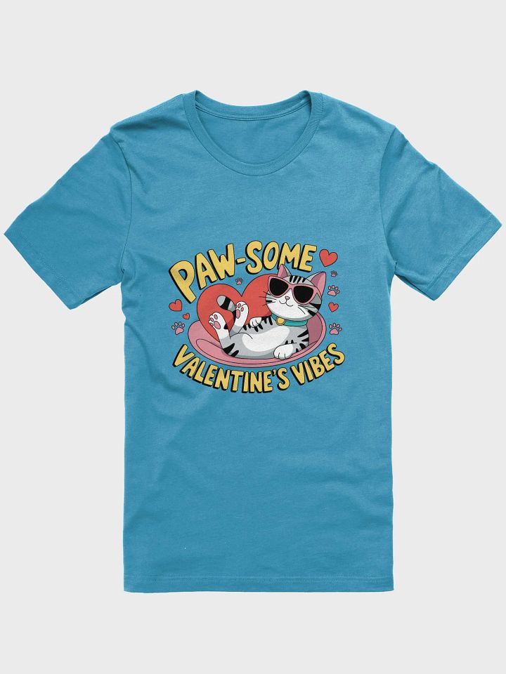 Paw-some Valentine's Vibes Cat T-Shirt product image (1)